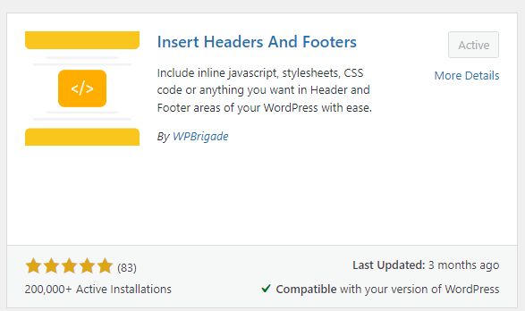 Insert Headers and Footers Plugin